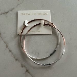 Sarah Briggs 14kt. Gold Filled Large Erika Hoop Ombré Beaded Earrings